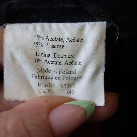 Olsen Europe Black Blazer Large Bow Detail Classic Career Jacket Viscose - Picture 10 of 10